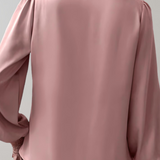 Quinn Elegant Long Sleeve Blouse with V-Neck