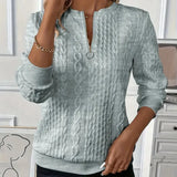 Nora | Zip-Up Knit Pullover