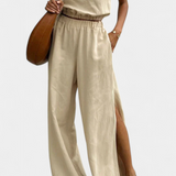 Portia Cotton and Linen Set with Side Openings