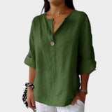 Zamma | Linen Blouse with V-Neck