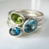 Vintage Silver Ring with Oval Zirconia