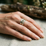 Vintage Gold Ring with Silver Layers
