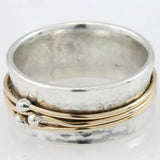 Vintage Gold Ring with Silver Layers