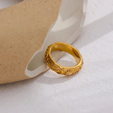Vintage Ring with Sun, Moon, and Star
