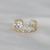 Vintage Flower Ring in Gold