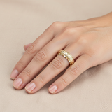 Vintage Gold Ring with Flower