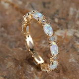 Vintage Gold Ring with Opal