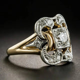 Vintage Gold Ring with Zirconias