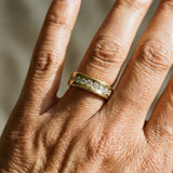 Vintage gold ring with zirconia