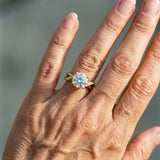 vintage gold ring with zirconia