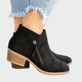 Claudia - Premium orthopedic leather boots with comfortable heel