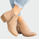 Claudia - Premium orthopedic leather boots with comfortable heel