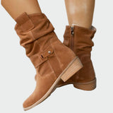 Eva - Soft Suede Casual Boots with Modern Detail