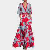 Emily - V-Neck Floral Dress