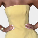 Clarita Two-Piece Pleated Set Strapless