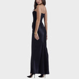 Flora - Satin Dress with Built-in Top