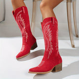 Valentina - Cowboy Boots with Stable and Comfortable Block Heel