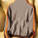 Agnes | Herringbone Roll Neck Jumper