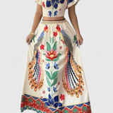 Itzel Bohemian Set with Ethnic Print