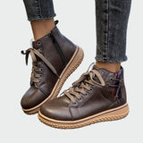 Inés - Modern Low-Cut Leather Orthopedic Boots