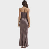 Flora - Satin Dress with Built-in Top