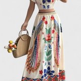 Itzel Bohemian Set with Ethnic Print