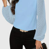 Zaraa Elegant Blouse with Transparent Sleeves