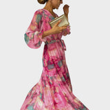 Alanna | Long Floral Print Dress