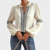 Isla | Vintage Blouse with V-Neck