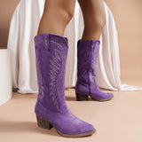 Valentina - Cowboy Boots with Stable and Comfortable Block Heel