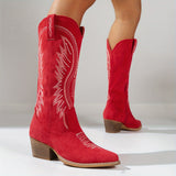 Valentina - Cowboy Boots with Stable and Comfortable Block Heel