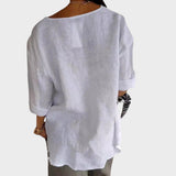 Zamma | Linen Blouse with V-Neck