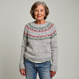 Florence | Fair Isle Floral Yoke Jumper