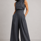 Salma | High-Neck Wide-Leg Summer Co-Ord Set