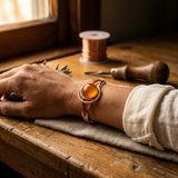 Sarah's Sphere Orange Copper Bracelet
