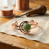 Sarah's Sphere Green Copper Bracelet