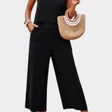 Lavinia Boho Set of Top and Shorts in Linen and Cotton