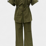 Lani Relaxed Cotton and Linen Shirt and Pants Set