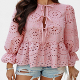 Kayden Bohemian Lace Top with Flowing Cut