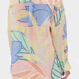 Lumina Tropical Set with Loose Shirt and High-Waisted Shorts