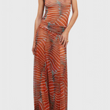 Silvina Retro Mesh Set with Wave Print and Flowing Cut