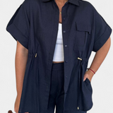 Lani Relaxed Cotton and Linen Shirt and Pants Set