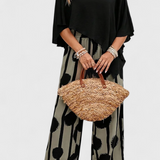 Aleida Asymmetrical Set with Printed Top and Pants