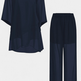 Kitty Two-Piece Set with Off-the-Shoulder Design and Fluid Silhouette