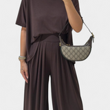 Trista Casual Set of Soft Top and Wide Leg Pants