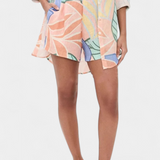 Lumina Tropical Set with Loose Shirt and High-Waisted Shorts