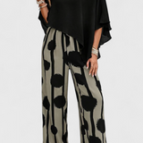 Aleida Asymmetrical Set with Printed Top and Pants