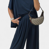 Trista Casual Set of Soft Top and Wide Leg Pants
