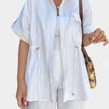 Lani Relaxed Cotton and Linen Shirt and Pants Set