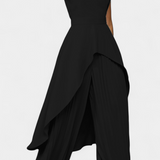 Paola - Asymmetrical Set with Pleated Pants
